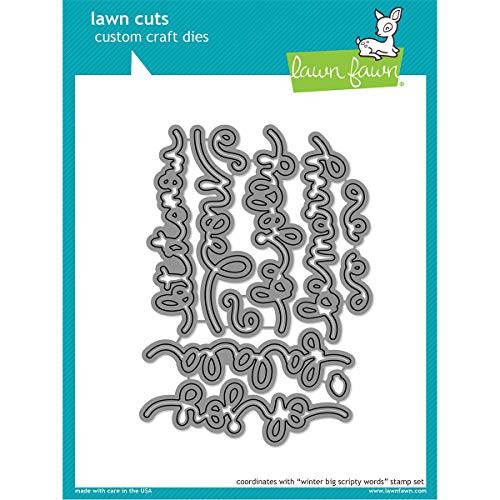 Lawn Fawn Lawn Cuts Custom Craft Die Winter Big Scripty Words LF1229 oh joy be merry fa la la noel let it snow be jolly Lawn Fawn Lawn Cuts Custom Craft Die Winter Big Scripty Words LF1229 oh joy be merry fa la la noel let it snow be jolly