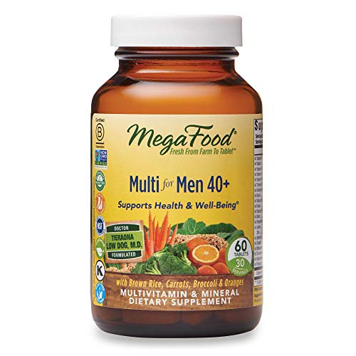 MegaFood  Multi for Men 40   Supports Optimal Health and Wellbeing  Multivitamin and Mineral Supplement  Gluten Free  Vegetarian  60 tablets  30 servings