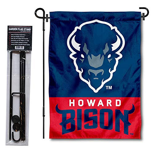 College Flags   Banners Co  Howard Bison Garden Flag with Stand Holder