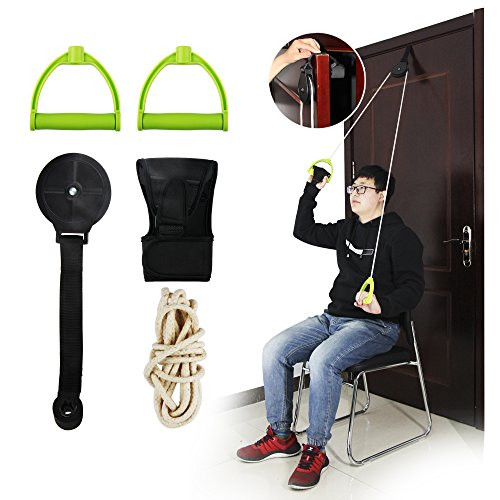 REAQER Shoulder Exercise Pulley Over Door Rehab Exerciser for Frozen Shoulder Arm Rehabilitation