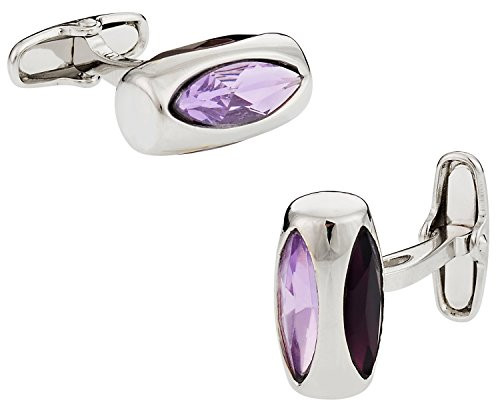Soho Cuff Daddy Purple Crystal Glass Vault Cufflinks with Presentation Box