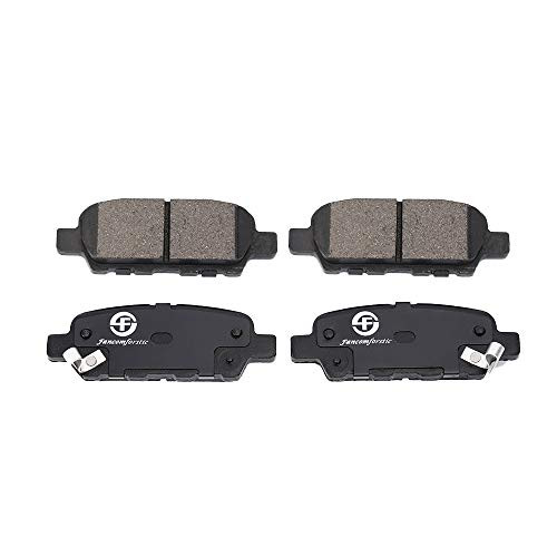 Ceramic Rear Brake Pad for 2018 2019 Nissan 370Z 2018 Infiniti Q50  Q60  Q70  Q70L  QX60 Disc Brake Pad Set QuickStop QuietCast  Includes Installation Hardware by Fancomforstic