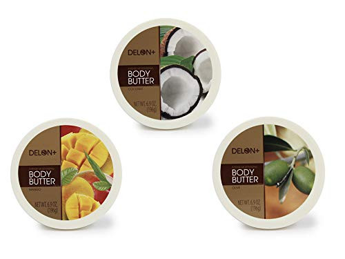 DELON Intense Moisturizing Body Butter   6 9 Oz  3 Pack   1 Coconut  1 Mango  1 Olive