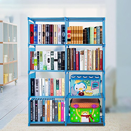 eshion Bookcase 4 Shelf Bookshelf Adjustable Furniture Storage Shelving Book