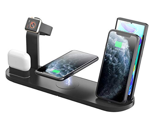 5 in 1 Wireless Charging Station XUHUI Phone Wireless Charger AirPods Pro 2  Charging Dock for iWatch 5 4 3 2  10W Qi Fast Charge iPhone 11 11 Pro Max SE 2 XS Max XR XS X 8 8P QC 3 0 Adapter