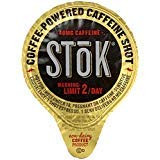 SToK Caffeinated Black Coffee Shots  Single Serve Shot of Unsweetened Coffee  Add to Coffee for Extra Caffeine  40mg Caffeine  120