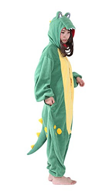 Adult Cosplay Costume Animal Sleepwear Halloween Pajamas Green Crocodile