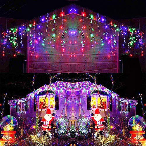 Lomotech LED Icicle Lights 400 LED 39 4Ft 8 Modes with 80 Drops Icicle Christmas Lights Waterproof Connectable Outdoor Icicle String Lights for Holiday Christmas Wedding Decorations Multi Color Lomotech LED Icicle Lights 400 LED 39 4Ft 8 Modes with 80 Drops Icicle Christmas Lights Waterproof Connectable Outdoor Icicle String Lights for Holiday Christmas Wedding Decorations Multi Color