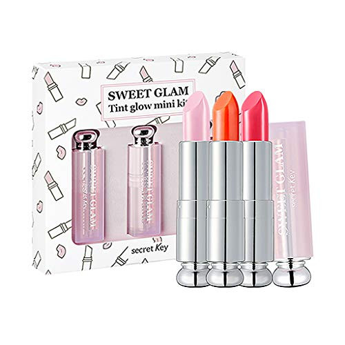 SECRET KEY Sweet Glam Tint Glow 3 5g 3 Color Mini Set   Long Lasting Moisturizing Plumpy Natural Tinted Color Lip Balm For Dry Cracked Lips