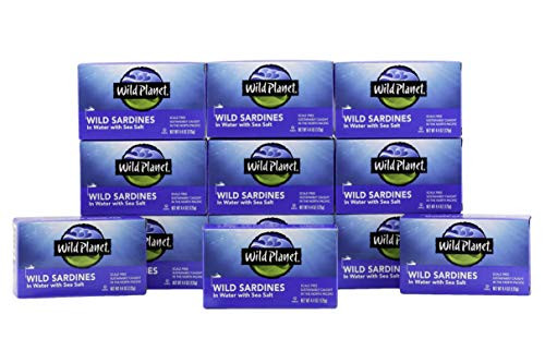 Wild Planet Wild Sardines in Water with Sea Salt Keto and Paleo 4 4 Ounce Pack of 12 Wild Planet Wild Sardines in Water with Sea Salt Keto and Paleo 4 4 Ounce Pack of 12