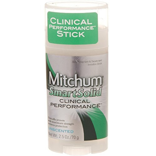 Mitchum Smart Solid Anti Perspirant Deodorant Unscented 2 50 oz   Pack of 3