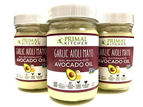 Primal Kitchen Avocado Oil Based Mayo Garlic Aioli 12 oz Gluten and Dairy Free Whole30 and Paleo Approved Primal Kitchen Avocado Oil Based Mayo Garlic Aioli 12 oz Gluten and Dairy Free Whole30 and Paleo Approved