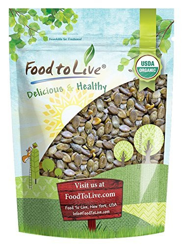 Organic Dry Roasted Pumpkin Seeds with Sea Salt  4 Pounds  Non GMO Kernels  Pepitas  Kosher  Vegan  No Shell  Healthy Snack  Bulk