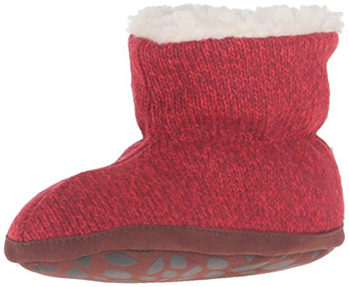 Acorn Baby Easy Bootie Slipper  Red Ragg Wool  Small
