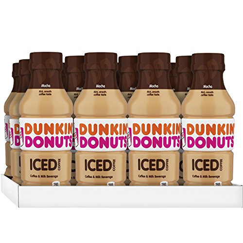 Dunkin Donuts Iced Coffee, Mocha, 13.7 Fluid Ounce (Pack of 12)