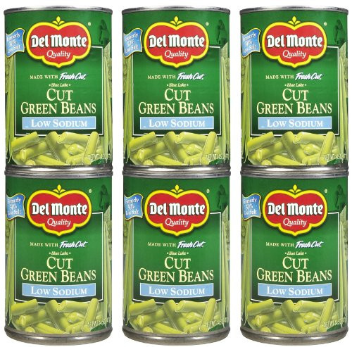 Del Monte 50 Low Salt Count Green Beans  14 5 oz  6 pk