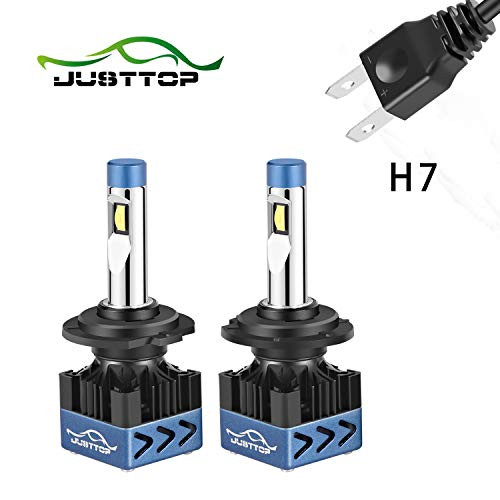 JustTop H7 LED Headlight Bulbs Conversion Kit Low Beam headlamp  Fog Driving Light  60w 10000Lm 6500K Cool White CREE Kit   3 Year Warranty