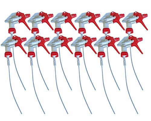 The Bucko Replacement Orbital Shipper Sprayers  12 Pack   Adjustable Nozzle Spray Head for 32 Oz Bottles   Replacement Part for Spray Bottles