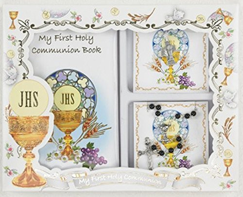Boys First Communion Gift Set with Prayer Book Rosary and Cross Pendant Boys First Communion Gift Set with Prayer Book Rosary and Cross Pendant