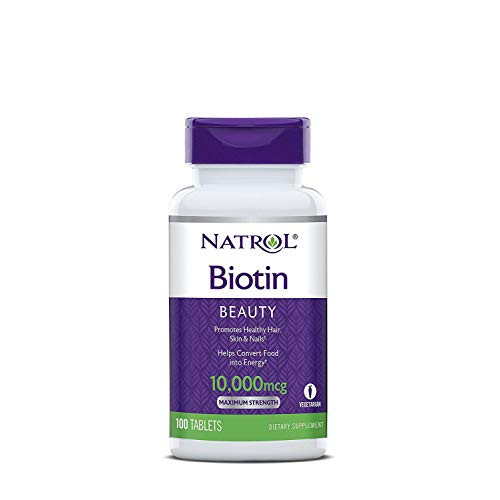 Natrol Biotin Maximum Strength Tablets  10 000mcg  100 Count  Pack of 2