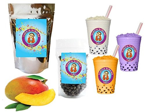 NEW TASTE 10 Drinks Mango Boba Tea Kit Tea Powder Tapioca Pearls Straws By Buddha Bubbles Boba NEW TASTE 10 Drinks Mango Boba Tea Kit Tea Powder Tapioca Pearls Straws By Buddha Bubbles Boba