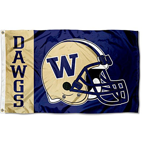 College Flags Banners Co Washington Huskies Football Flag Large 3x5 College Flags Banners Co Washington Huskies Football Flag Large 3x5