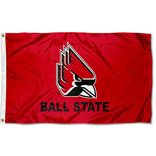 College Flags   Banners Co  Ball State Cardinals New Logo Flag