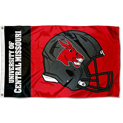 College Flags   Banners Co  Central Missouri Mules Football Helmet Flag