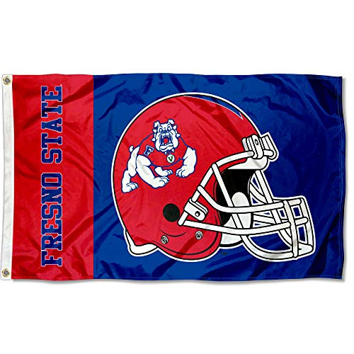 College Flags   Banners Co  Fresno State Bulldogs Football Helmet Flag