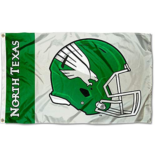College Flags   Banners Co  North Texas Mean Green Football Helmet Flag