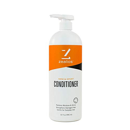 Zealios Swim Conditioner Protects Repairs Swimmers Hair Damaged by Pool Chemicals Chlorine Saltwater Sun Daily Use Treated Color Hair Safe 32 oz Zealios Swim Conditioner Protects Repairs Swimmers Hair Damaged by Pool Chemicals Chlorine Saltwater Sun Daily Use Treated Color Hair Safe 32 oz