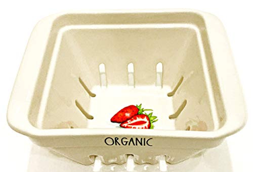 Rae Dunn by Magenta Organic Strawberries Ceramic Basket   Artisan Collection
