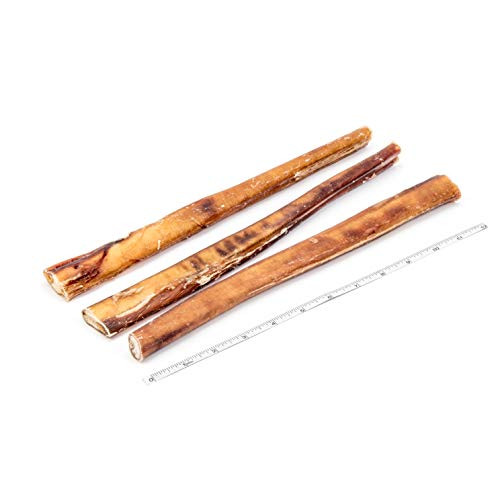 Devil Dog Pet Co Premium Bully Sticks for Dogs   Best Single Ingredient Pizzle Dog Chews   100 Grass Fed  Free Range Beef   Rawhide Alternative   USA Veteran Owned  Ultra Thick  12 Inch   3 Pack
