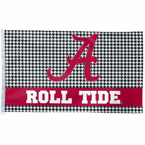NCAA Alabama Crimson Tide Hounds tooth 3 by 5 Foot Flag NCAA Alabama Crimson Tide Hounds tooth 3 by 5 Foot Flag