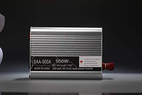Solar Power Inverter 500W Peak 12V DC to 220V AC Modified Sine Wave Converter - (Color: Silver)