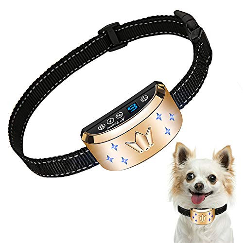 Bark Collar Dog Automatic Anti Barking Training Collar for Small Medium Large Dog Rechargeable Dogs Control Shock Collar with Beep Vibration and No Harm Shock  Waterproof