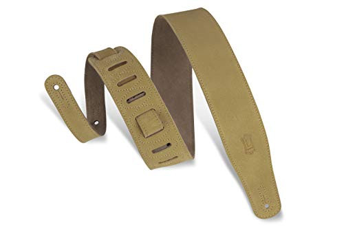 Levy s Leathers MS26 TAN 2 5  Hand Brushed Suede Guitar Strap  Tan