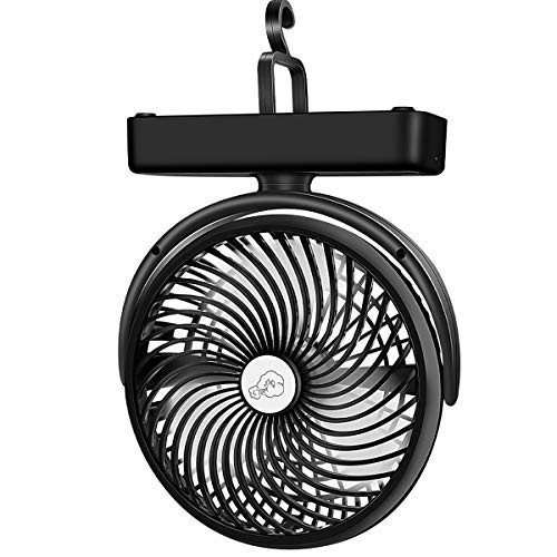 10000mAh Battery Operated Camping Fan with LED Lantern Rechargeable Tent Fan 70 Working Hours Max Portable Personal USB Desk Fan with Hanging Hook for Tent Car RV Hurricane Emergency Outages Office 10000mAh Battery Operated Camping Fan with LED Lantern Rechargeable Tent Fan 70 Working Hours Max Portable Personal USB Desk Fan with Hanging Hook for Tent Car RV Hurricane Emergency Outages Office