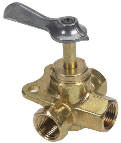 Moeller Fuel Tank Three Way Valve  3 8   Brass