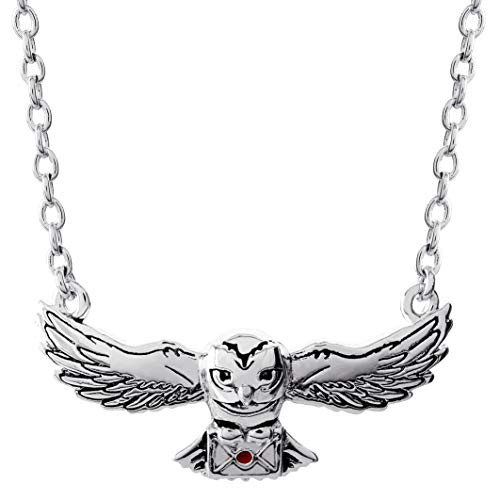 Harry Potter Jewelry  Hedwig Silver Plated Pendant Necklace  16   2 Extender Chain