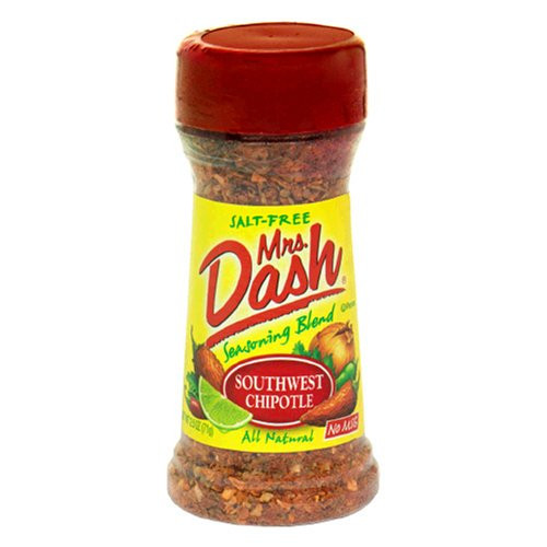 Mrs  Dash Seasoning Blend  Southwest Chipotle  Salt Free  2 5 Ounce Shaker  Pack of 6