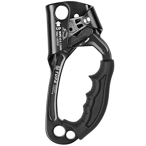 Lixada Hand Ascender Rock Climbing Ascender 8 12mm Vertical Rope Access Tree Arborist Rappelling Gear Equipment Rope for Climbing Rescue Caving Left Right Hand