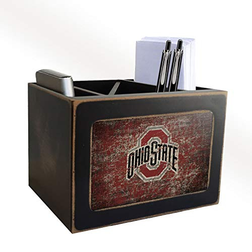 Fan Creations NCAA Ohio State Buckeyes Distressed Team Logo Desktop Organizer with Color