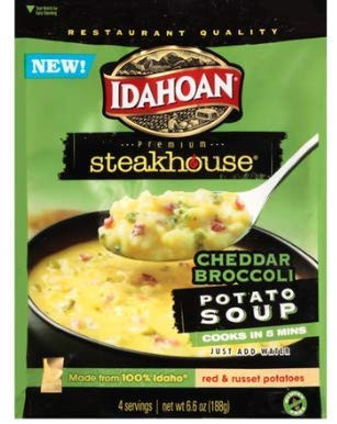 PACK OF 4   Idahoan Steakhouse Cheddar Broccoli Potato Soup Mix  6 6 oz  4 Packs
