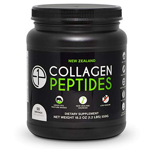 New Zealand Hydrolyzed Collagen Peptides Powder  18 2oz  50 Servings Unflavored Grass Fed  Pasture Raised  Non GMO