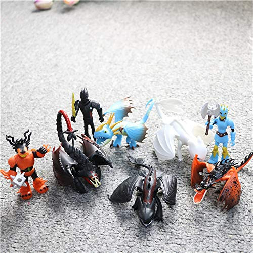 baolai   8pcs How to Train Your Dragon Dragon Toys Mini Figures   Action Figures 3 2 4 7inch PVC Action Figures Toy Doll Night Fury Toothless Dragon   Cake Topper