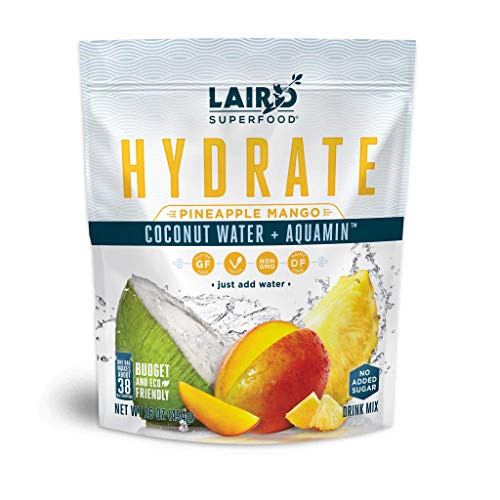 Laird Superfood Hydrate Drink Pineapple Mango   Electrolyte Powder Hydration Drink Mix  1 lb Bag