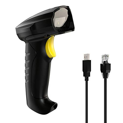 NADAMOO QR Barcode Scanner USB Wired 1D 2D Bar Code Reader Handheld Automatic Image Scanner Datamatrix PDF417 QR Code for Screen Scanning Work with Windows, Mac, Linux, PC, POS