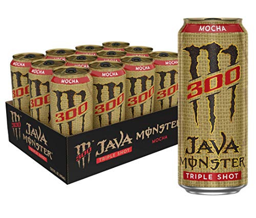 Monster Energy Java 300 Mocha  Triple Shot  Robust Coffee   Cream  15oz  Pack of 12