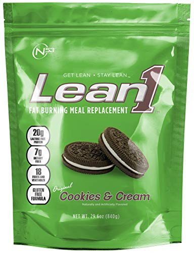 Lean1 Cookies and Cream  14 Serving Bag   Fat Burning Meal Replacement and Weight Loss Protein Shake